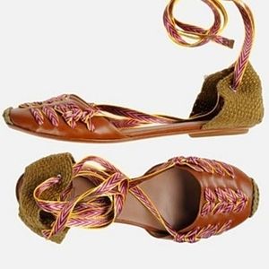 Belle Sigerson Morrison Leather Ballet Flat Sandals